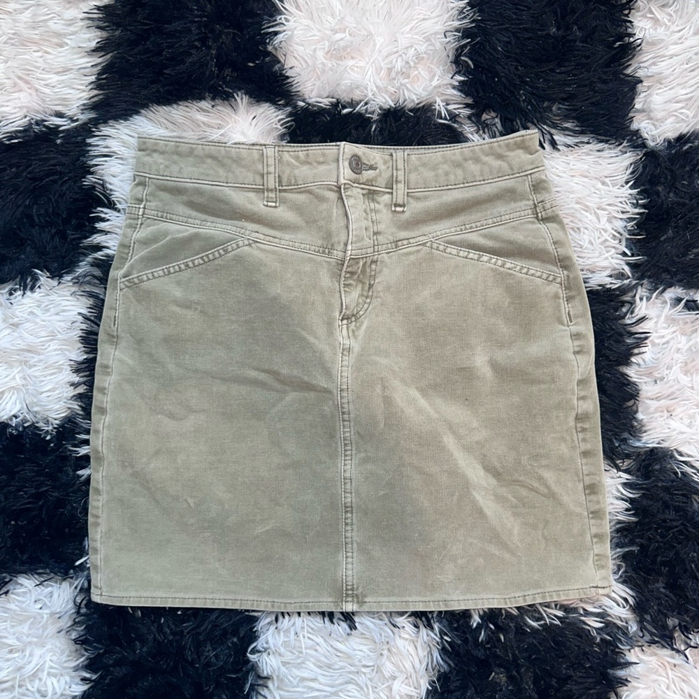 American Eagle Outfitters Olive Mini Skirt